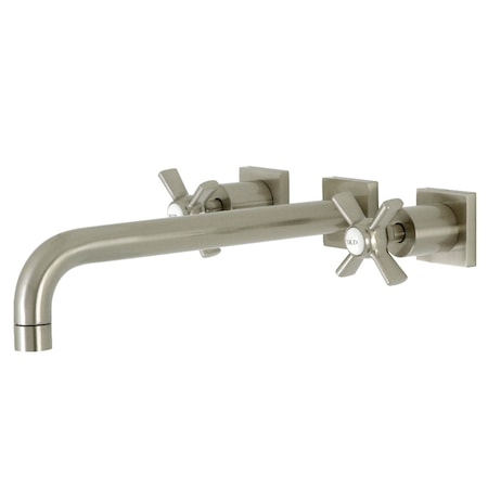 Kingston Brass KS6058ZX Wall Mount Tub Faucet, Brushed Nickel KS6058ZX